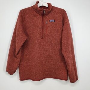 Men’s Patagonia 1/4 Zip Better Sweater Size Large Pimento Red